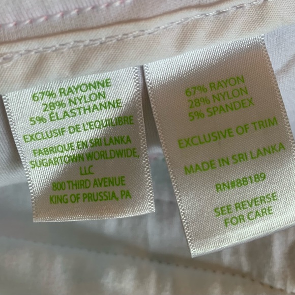 LILY PULITZER Darci Knit Scalloped Hem Shorts Pink/Green Size 0 - Picture 12 of 12